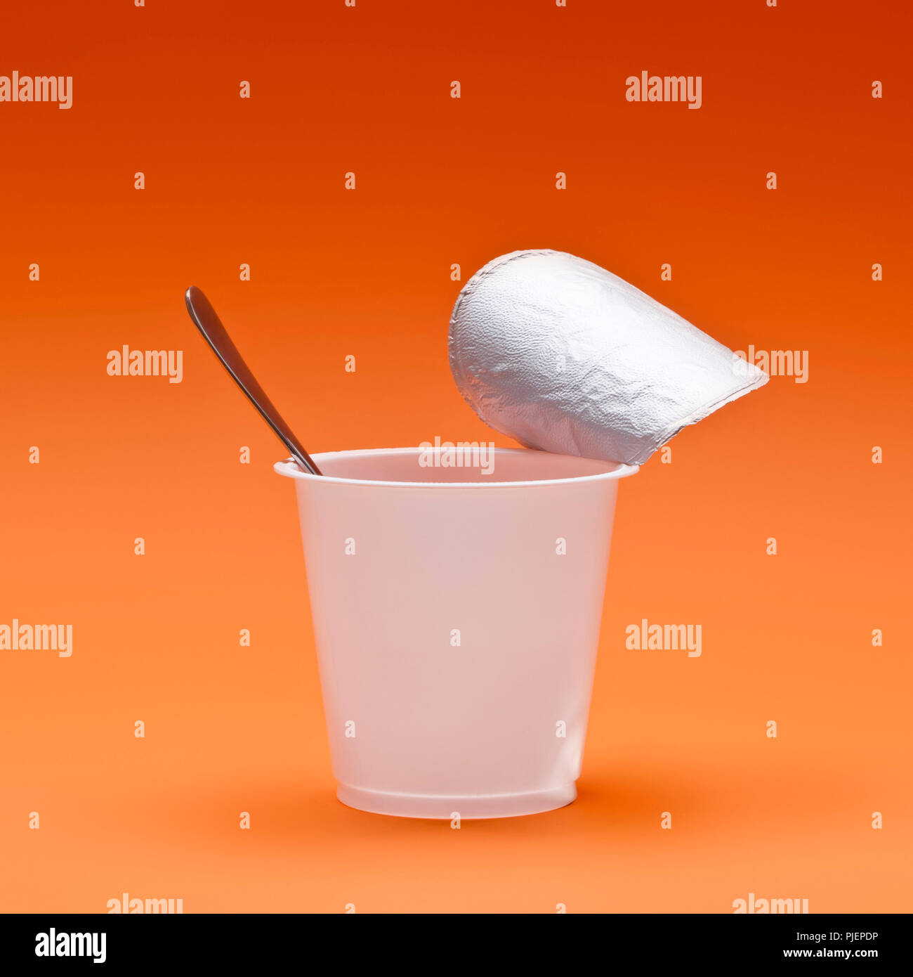 An image of a nice jogurt cup Stock Photo