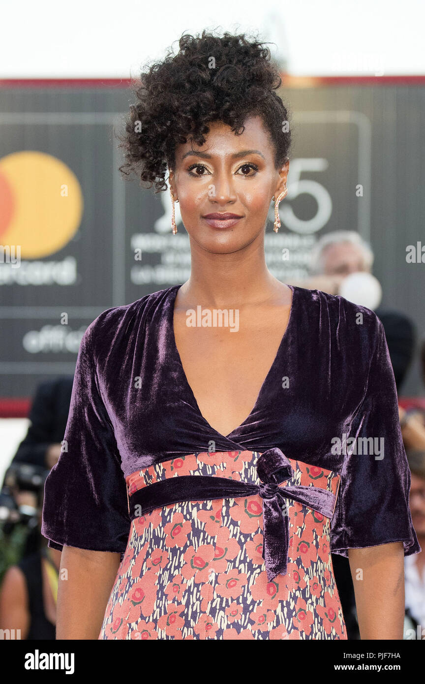 Tezeta Abraham attending the '22 July' premiere at the 75th Venice International Film Festival at the Palazzo del Cinema on September 05, 20189 in Venice, Italy | Verwendung weltweit Stock Photo