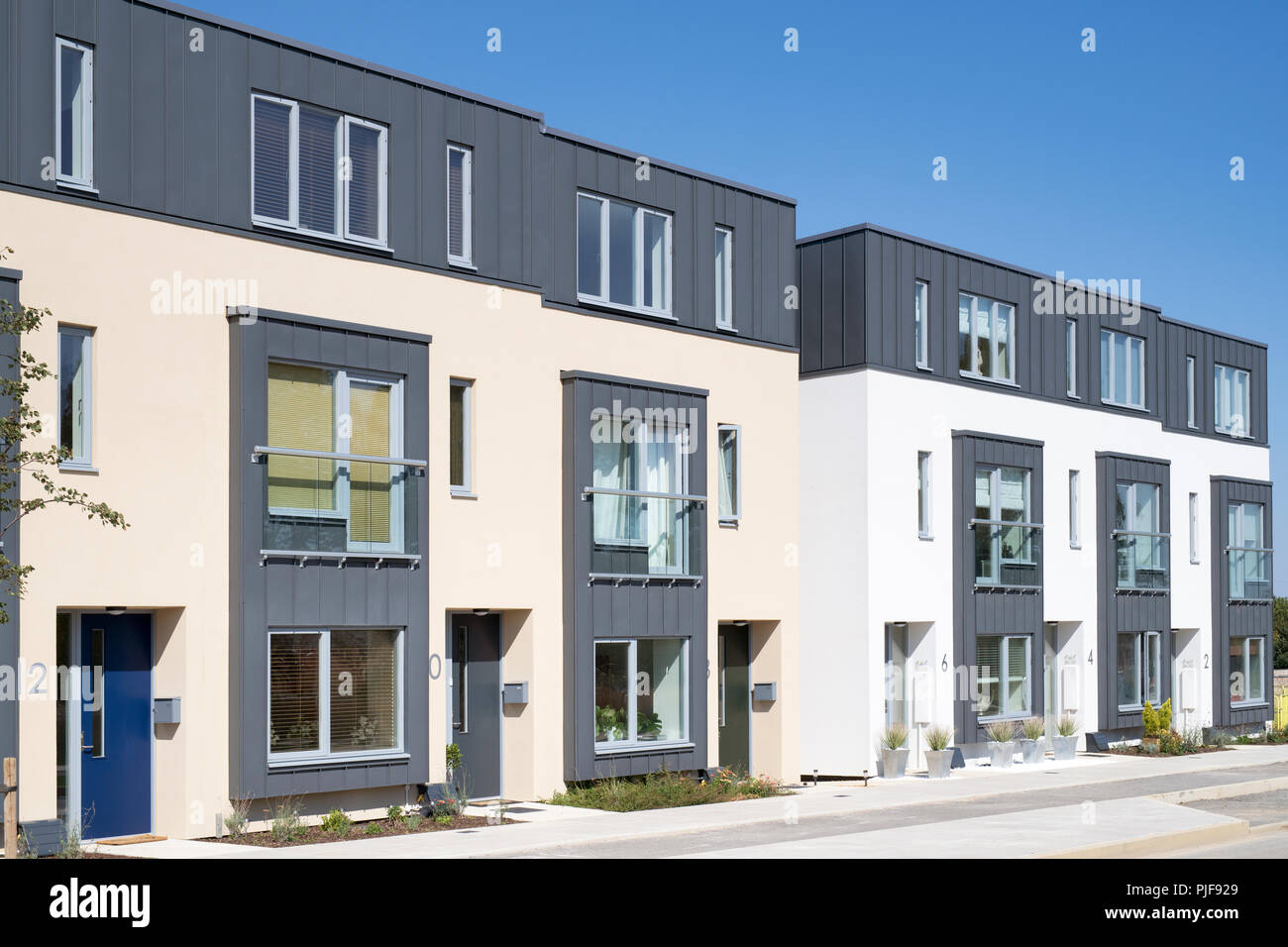 New Affordable Housing in Bicester, Oxfordshire, England Stock Photo