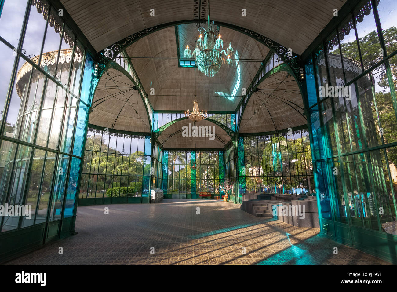 Interior of Crystal Palace (Palacio de Cristal) - Petropolis, Rio de Janeiro, Brasil Stock Photo