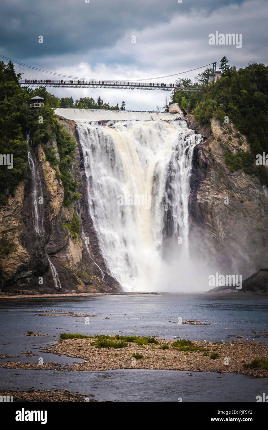 Montmorency Falls Park (Parc de la Chute-Montmorency) , Quebec City, Canada Stock Photo