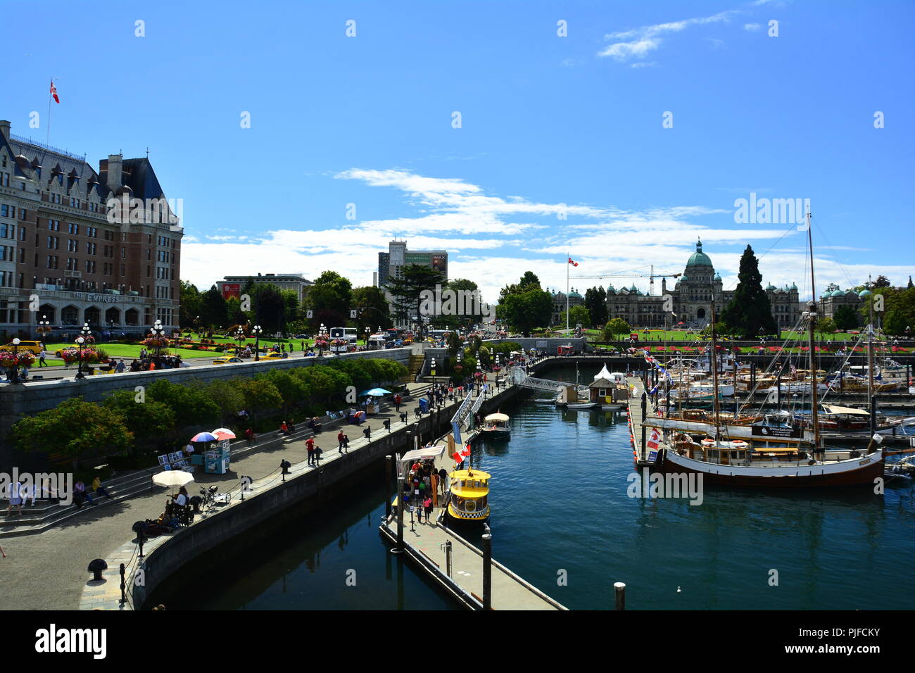 Inner Harbor in Victoria BC, Canada Stock Photo
