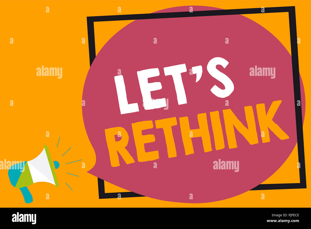 Word writing text Let s is Rethink. Business concept for an