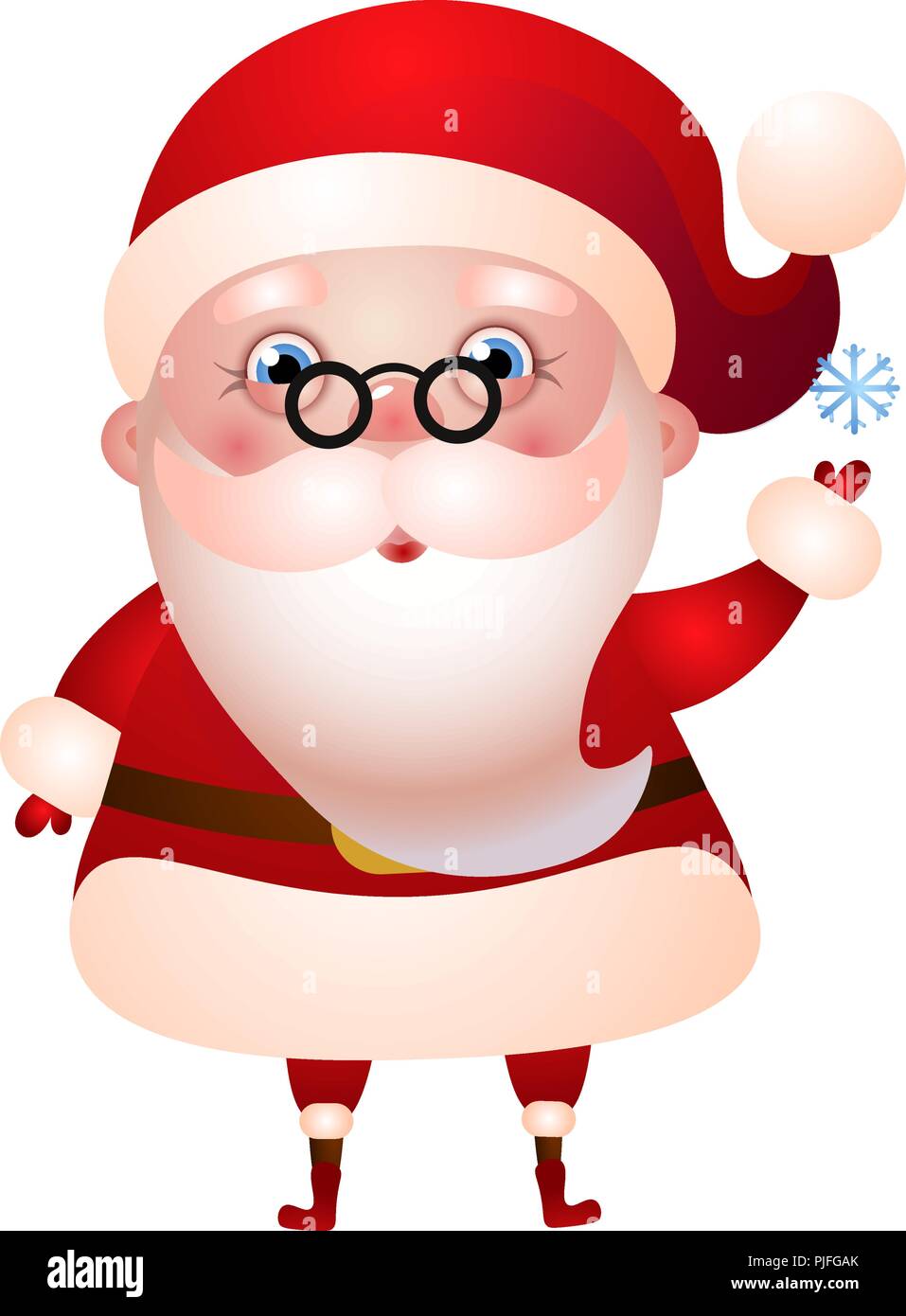 Illustration Of Santa Claus With A Blue Snowflake Stock Vector Image Illustration Of Santa Claus With A Blue Snowflake Stock Vector Image