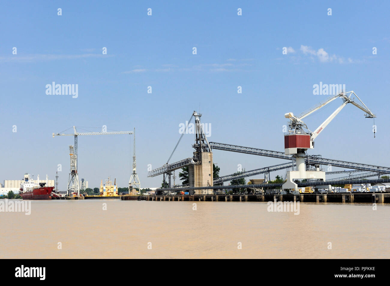 France, South-Western France, Bordeaux, Bordeaux-Brassens industrial port  on the Garonne River Stock Photo - Alamy