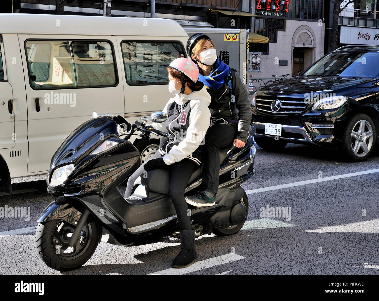 Japan honshu tokyo scooter young hi-res stock photography and images - Alamy