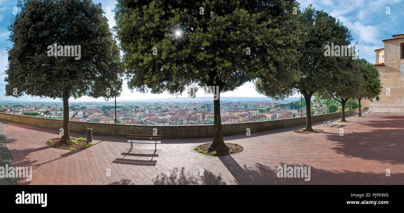 The overlook from Poggio Salamartano, next to the Abbey of San Salvatore, Fucecchio, Italy Stock Photo
