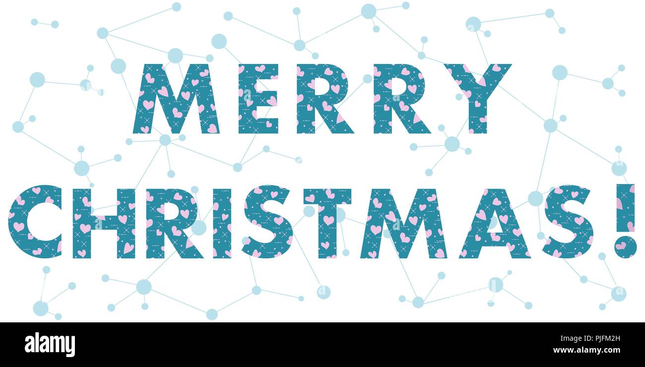 Christmas card with the inscription. The message is decorated with