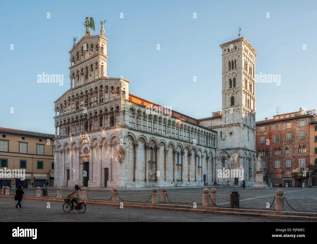 The cathedral of San Michele in the town of Lucca Tuascany