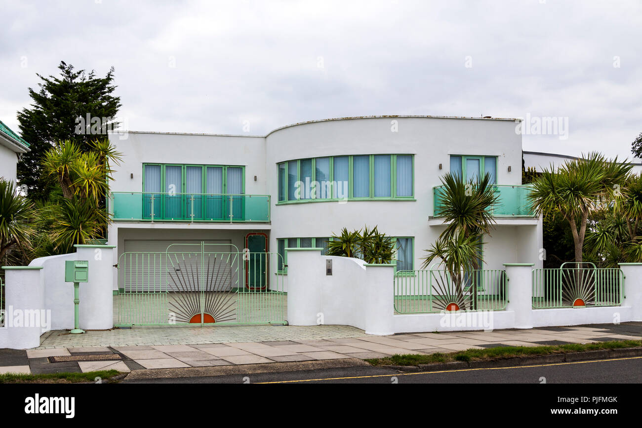 Art Deco Houses in Frinton, Essex, England, UK Stock Photo Alamy