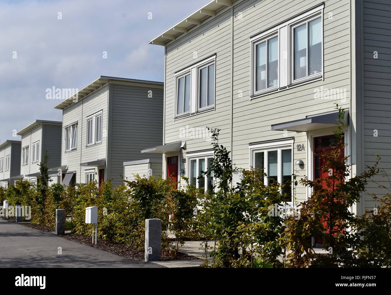 modern apartment houses in scandinavia, sweden Stock Photo - Alamy