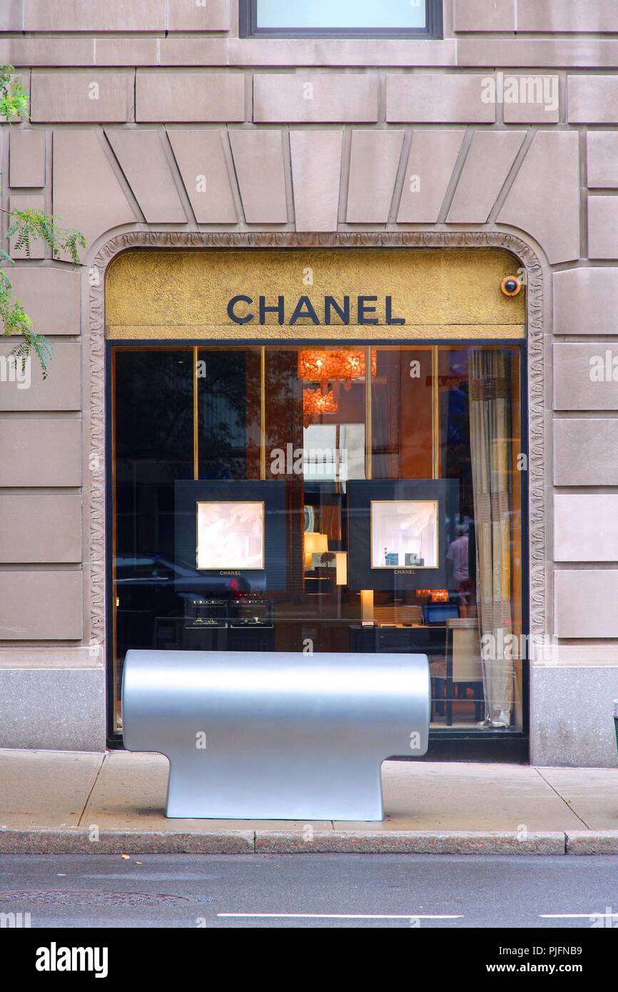 NEW YORK, USA - JULY 1, 2013: Chanel fashion store in Madison Avenue, New  York. The famous brand exists since 1909 and had 6.3 billion EUR revenue in  Stock Photo - Alamy