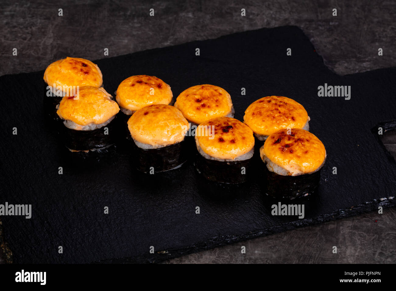 Japanese baked roll with rice Stock Photo - Alamy
