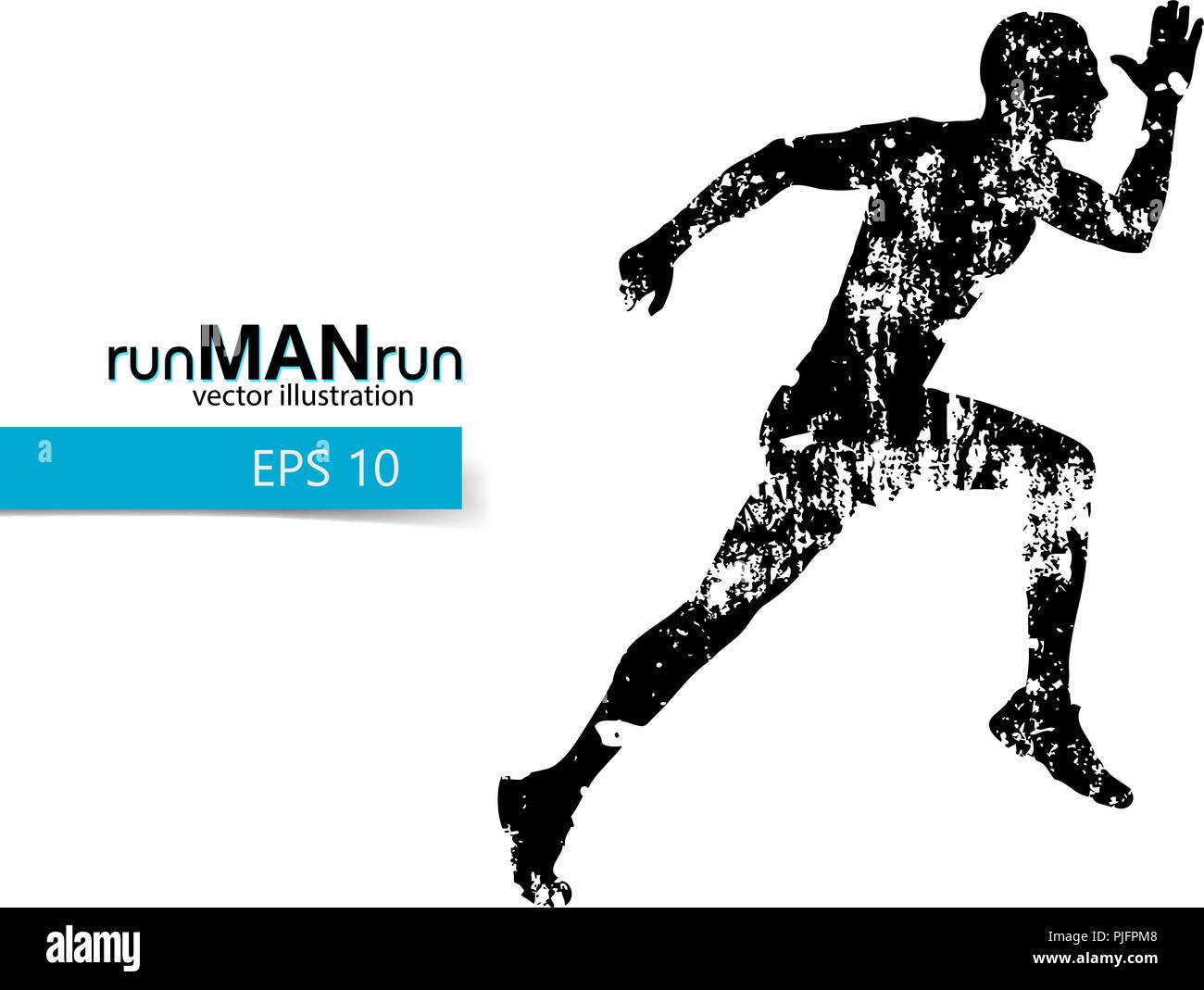 Text Running Man Person text layer Stock Vector Images - Alamy