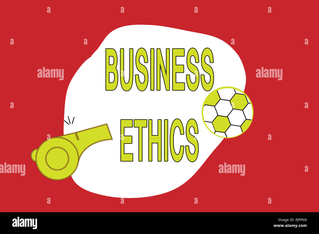 Text sign showing Business Ethics. Conceptual photo Moral principles that guide the way a business behaves. Stock Photo