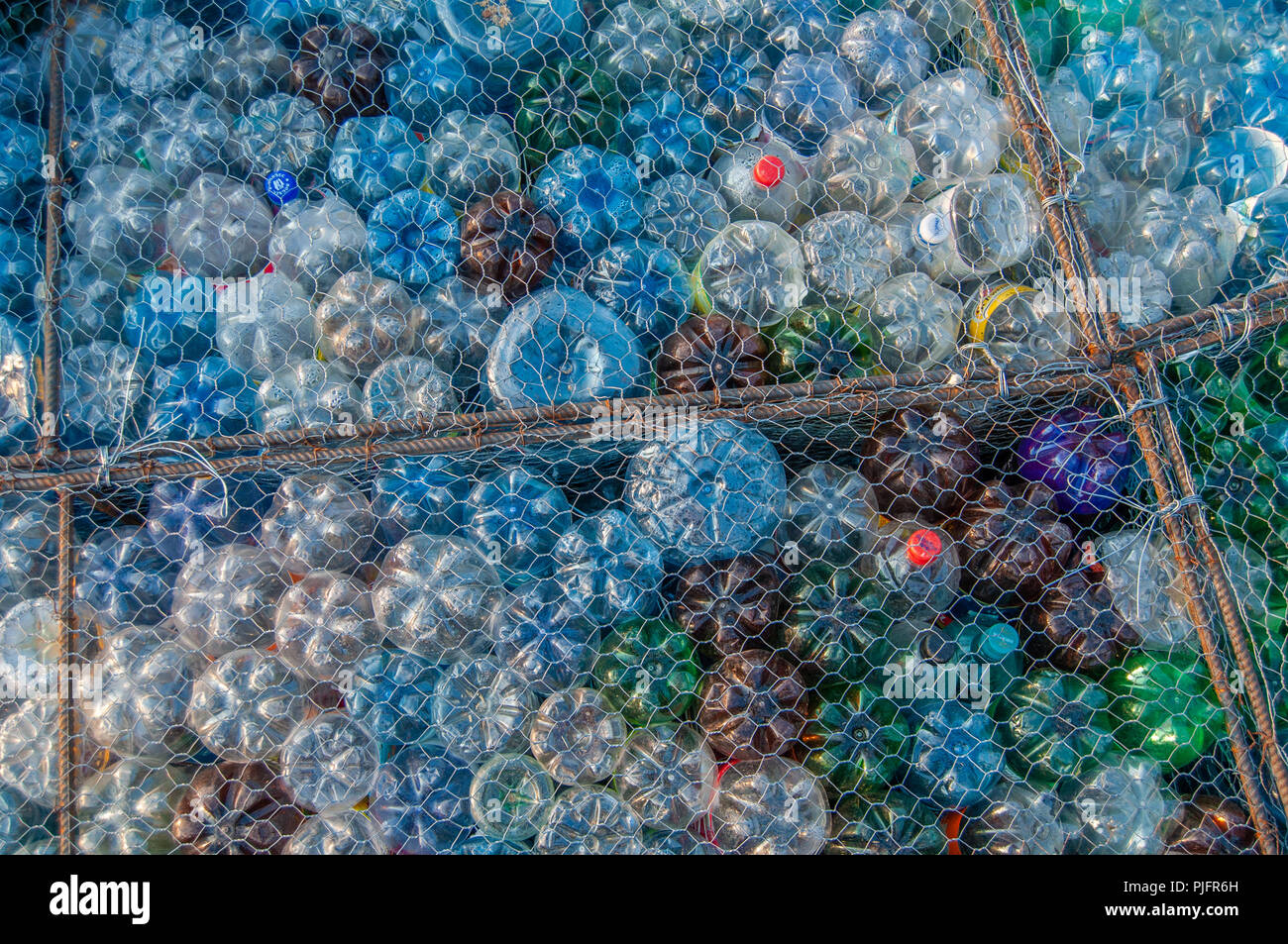 pollution with plastic bottles Stock Photo Alamy