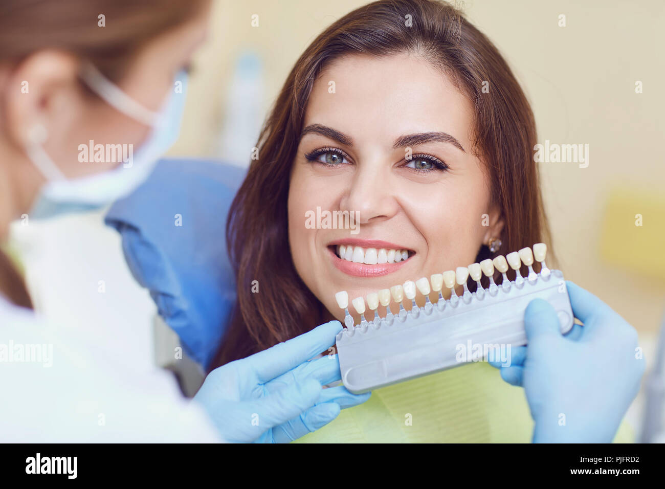 Teeth whitening dental clinic Stock Photo Alamy