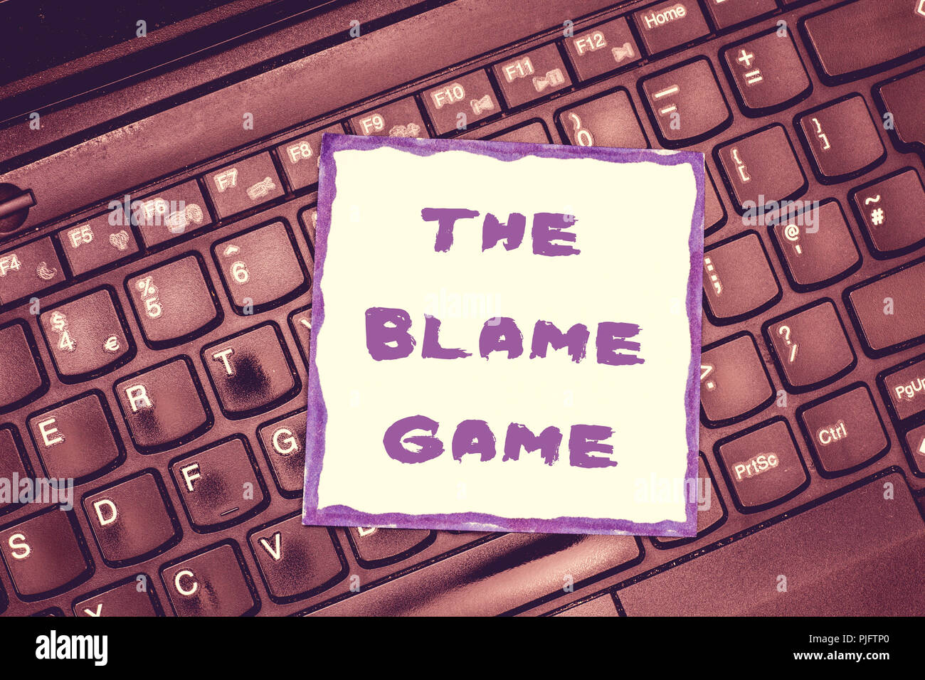 Handwriting Text the Blame Game. Concept Meaning a Situation when People  Attempt To Blame One Another Stock Illustration - Illustration of  accusation, blessed: 125563212