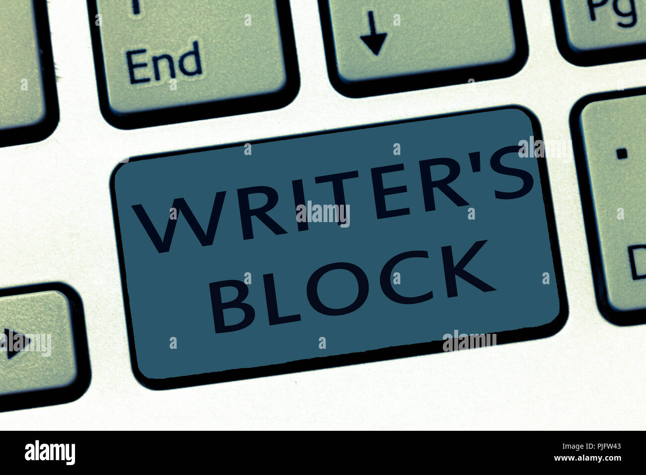 Word writing text Writer s is Block. Business concept for Condition of being unable to think of what to write. Stock Photo