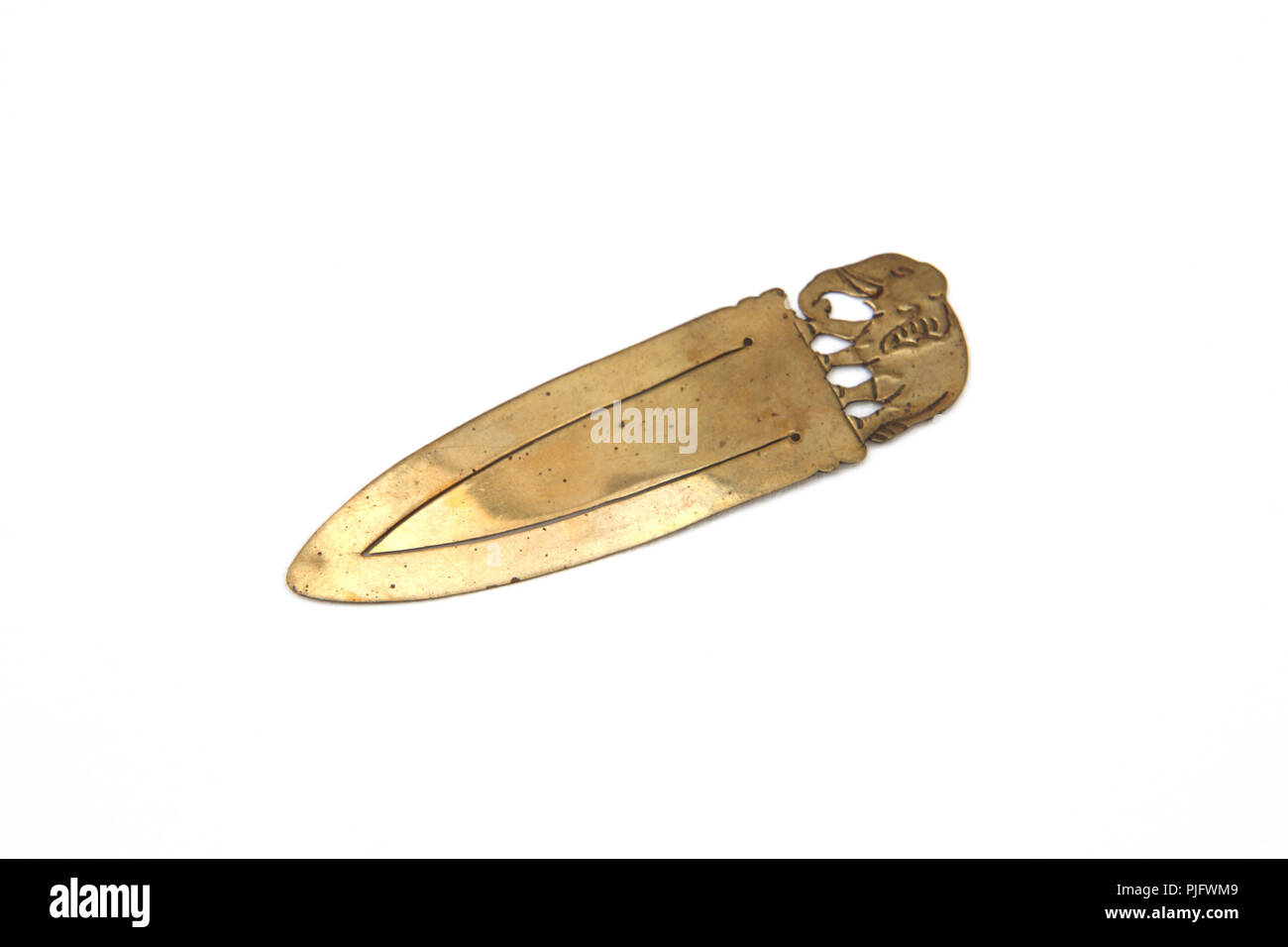 Vintage Gold Plated Bookmark with Elephant Design Stock Photo Alamy