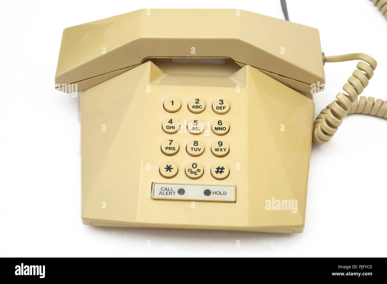 Vintage Telequest Prism Desk Telephone with Hold Button Stock Photo