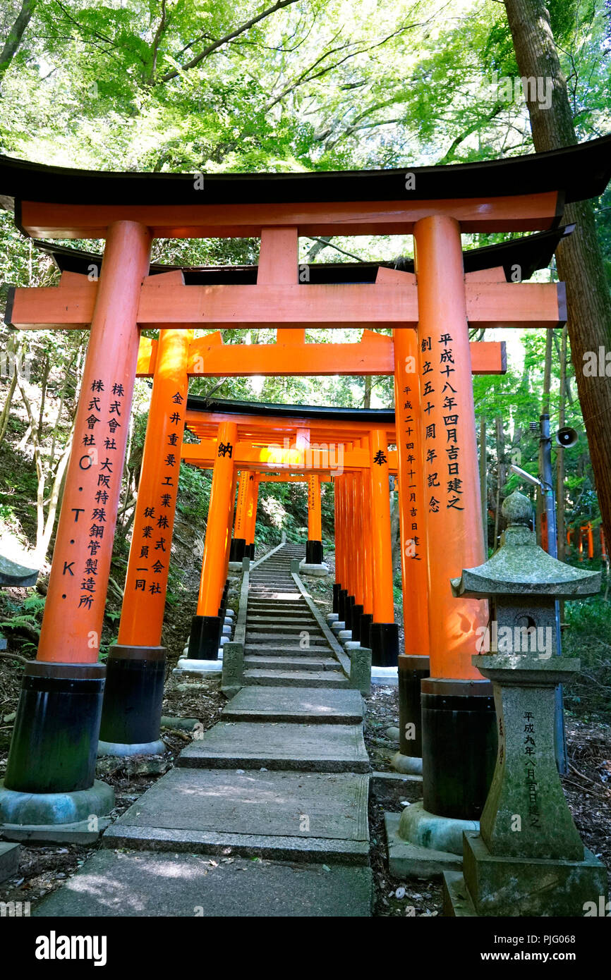 Fushimi Inari Taisha is Japan's largest Shinto shrine south of Kyoto Stock Photo