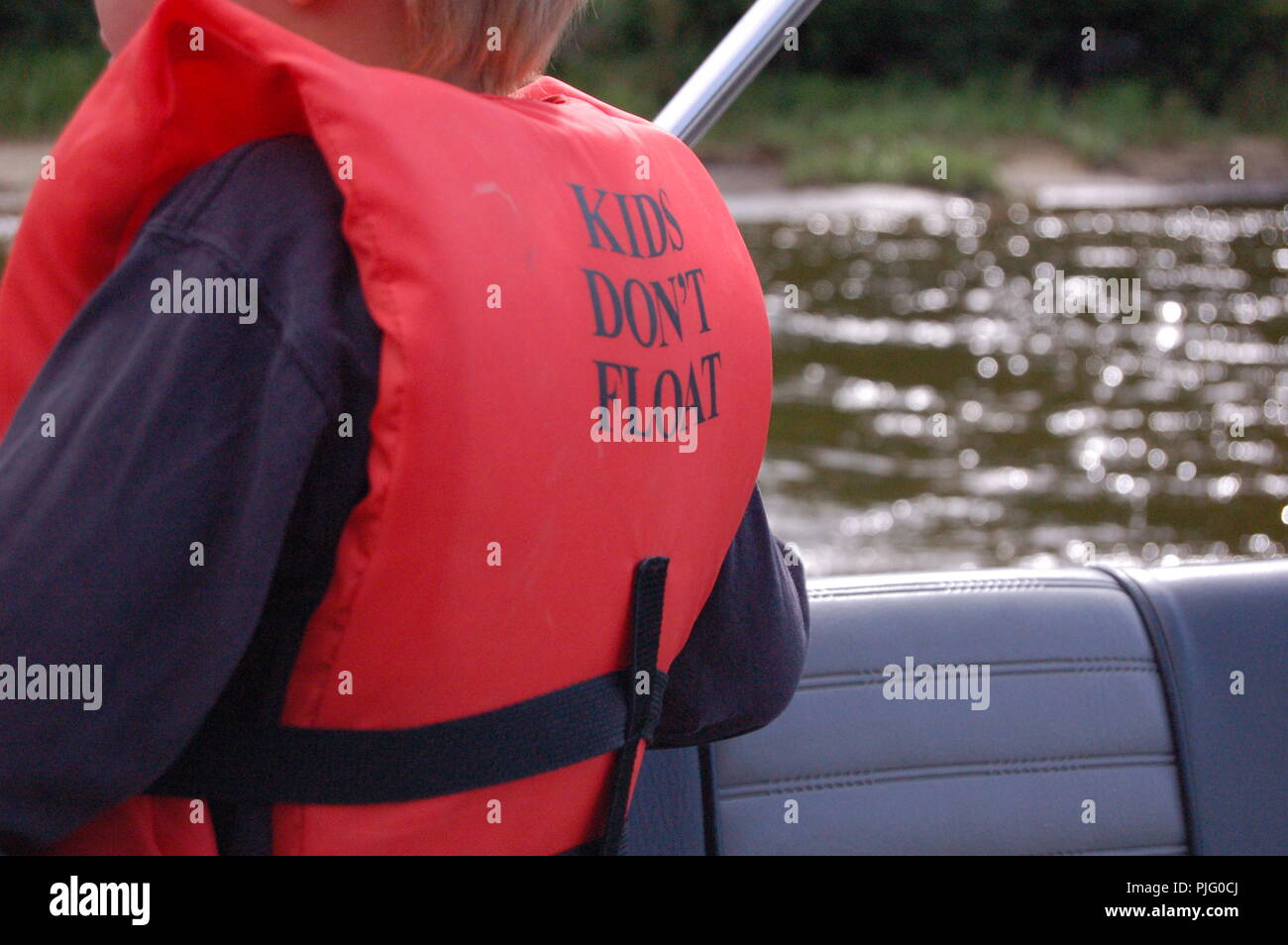 Kids don't float Stock Photo