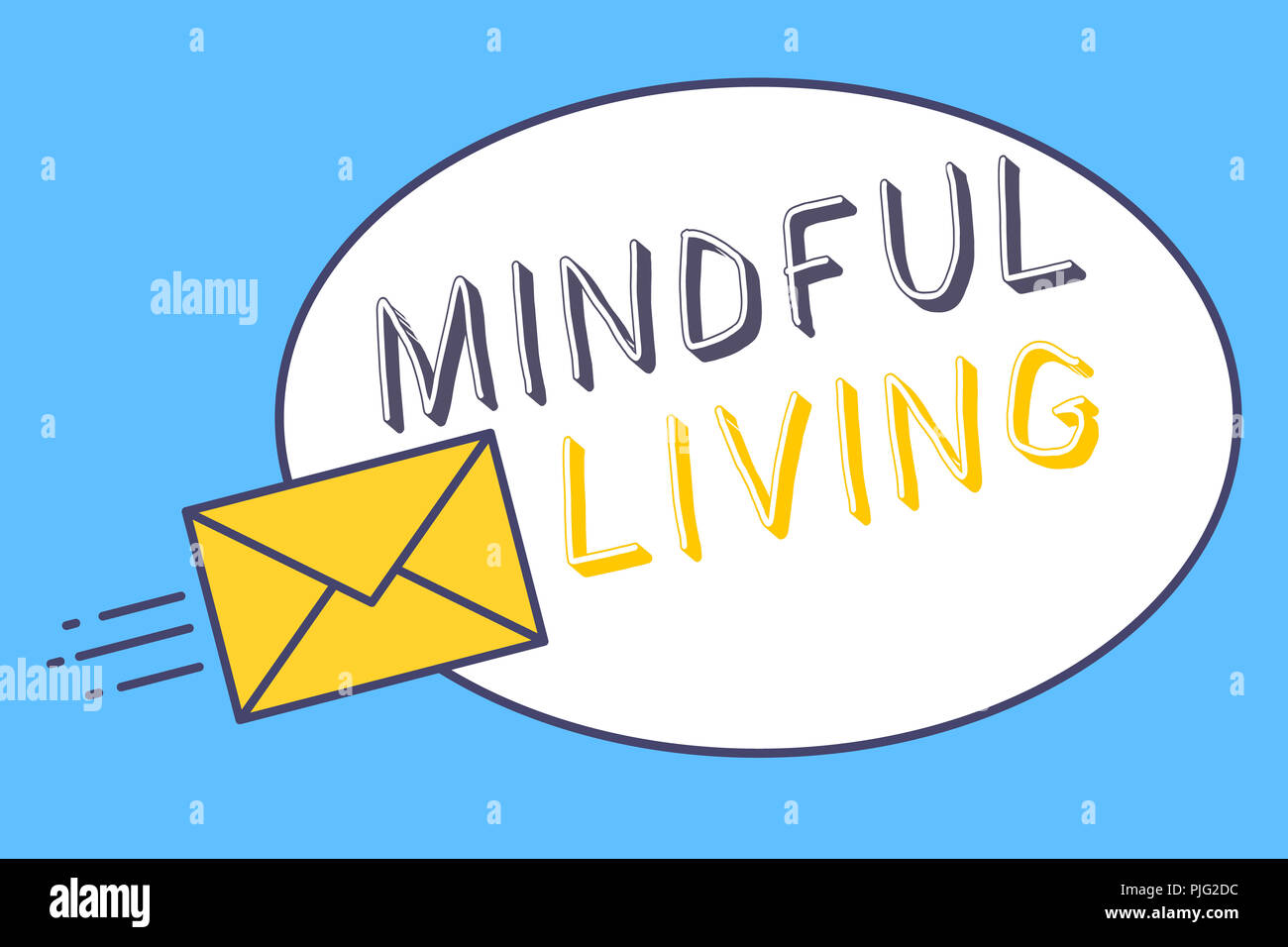 handwriting text mindful living