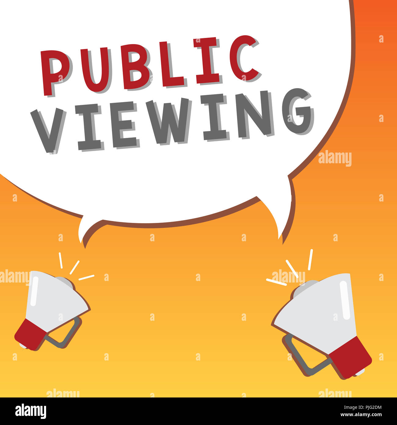 Public Note Sign Writing note showing Public Viewing. Business photo showcasing Able to ...