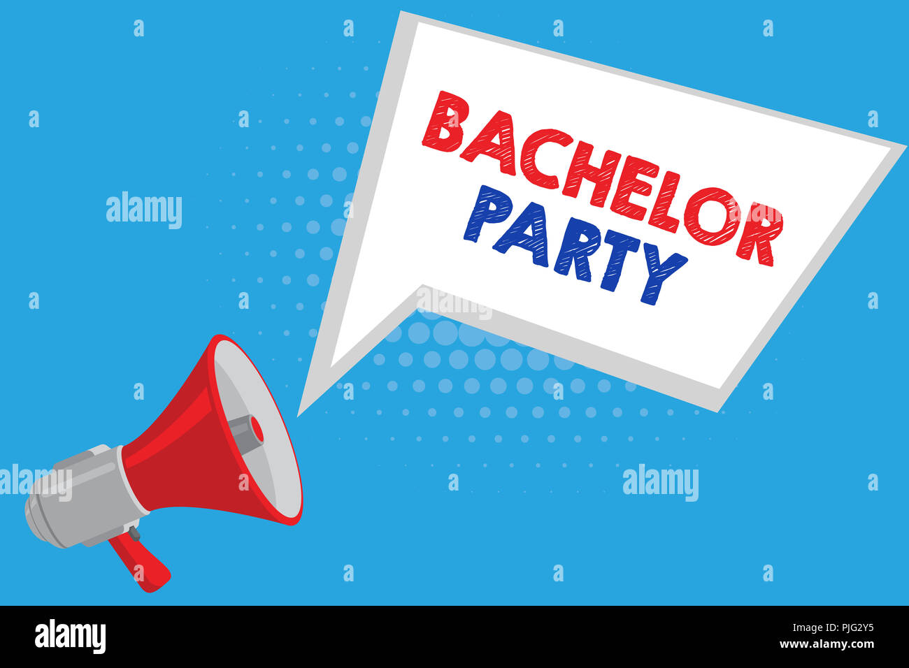 Handwriting text Bachelor Party. Concept meaning Party given for a man who  is about to get married Stag night Stock Photo - Alamy