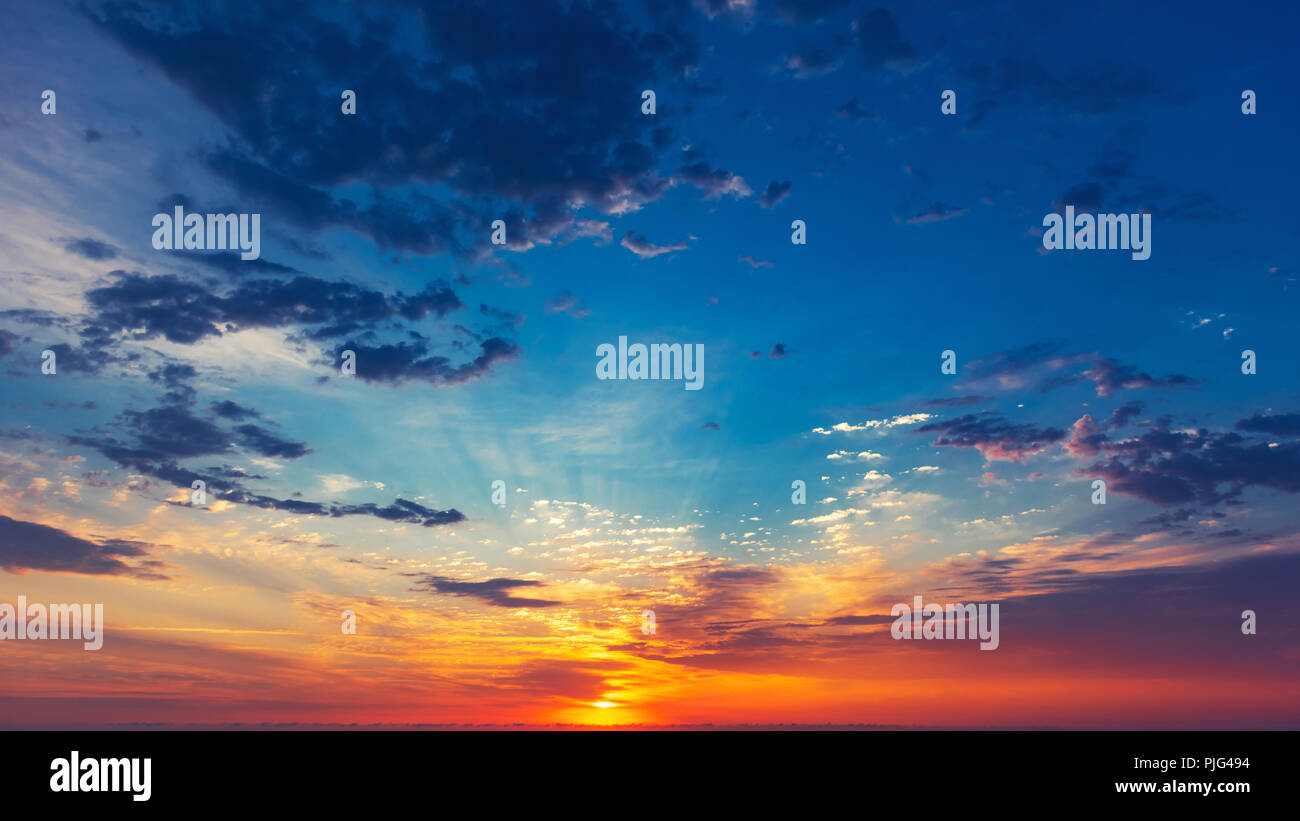 Colorful sunrise sky background Stock Photo - Alamy