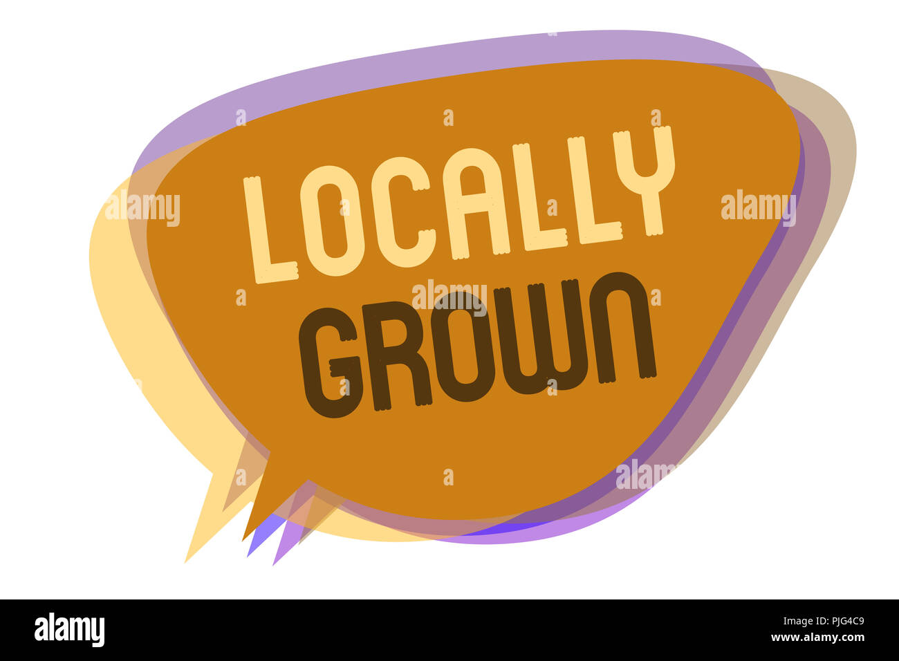 Word writing text Locally Grown. Business concept for Produced ...