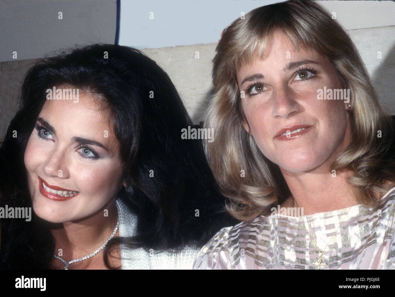 Linda Carter and Chris Evert in 1981 Credit: Adam Scull/Photolink/MediaPunch Stock Photo