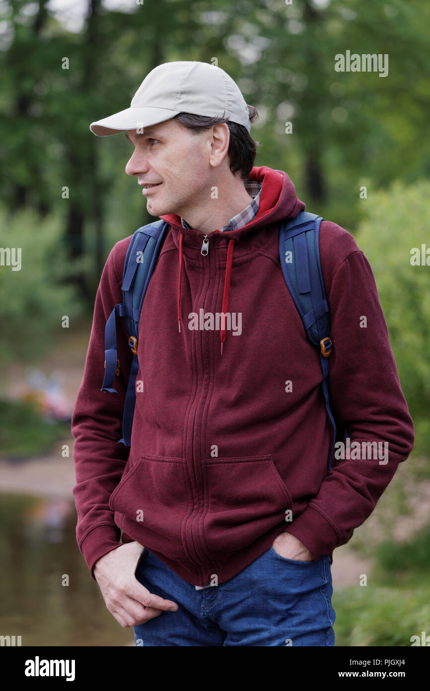 Backpack in the park hi-res stock photography and images - Alamy