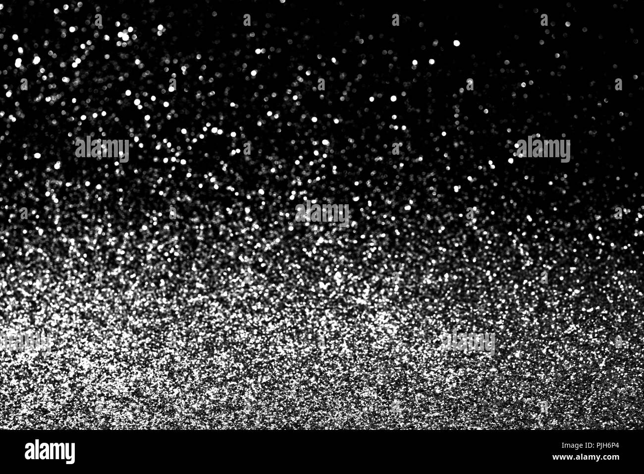 Silver glitter background with sparkling texture. Silver shimmering light,  stars sequins sparks and glittering glow foil background Stock Illustration