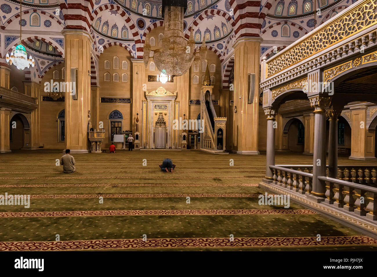GROZNY, RUSSIA - JULY 9, 2017: Akhmad Kadyrov Mosque in Grozny, Chechnya, Russia Stock Photo