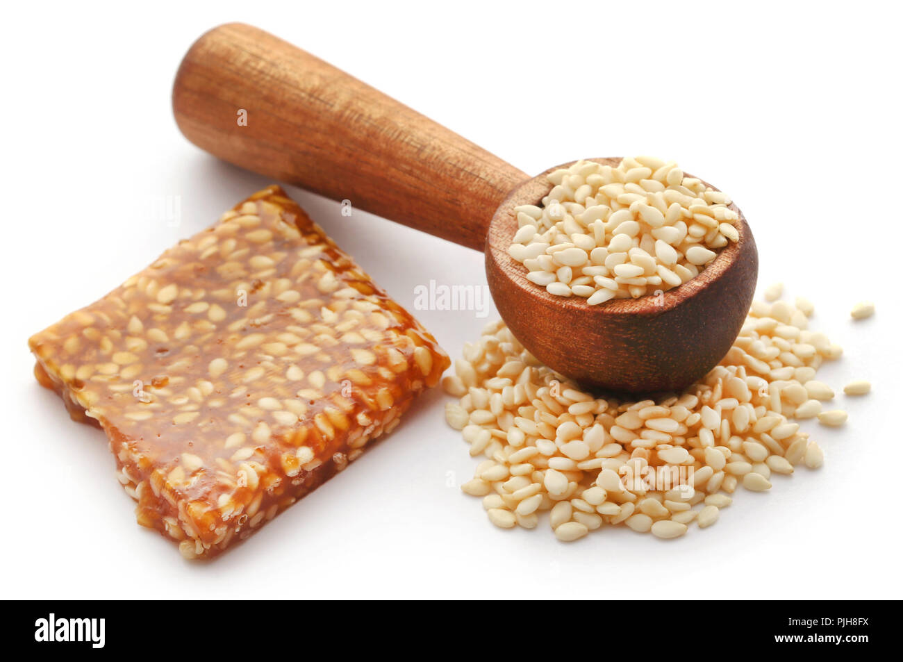 Sesame caramel candy very popular in Indian subcontinent Stock Photo