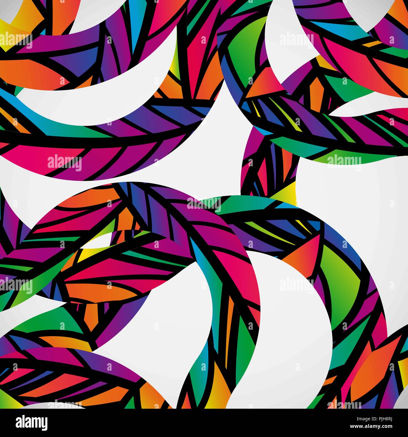 Abstract background with colorful mosaic lines. Creative dynamic elements. Stock Vector