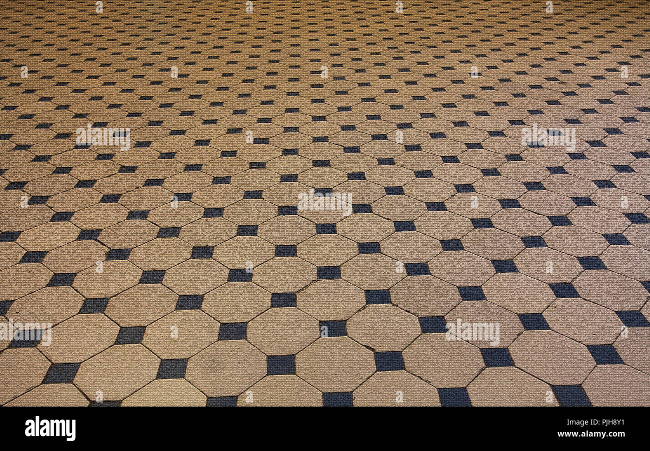 old tiled floor  Backgrounds Stock Photo