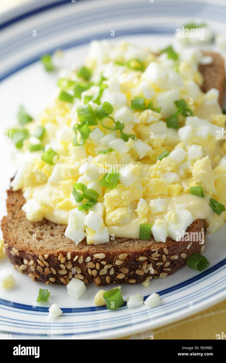 Goldenrod eggs grated boiled egg on the toast with cheese sauce and
