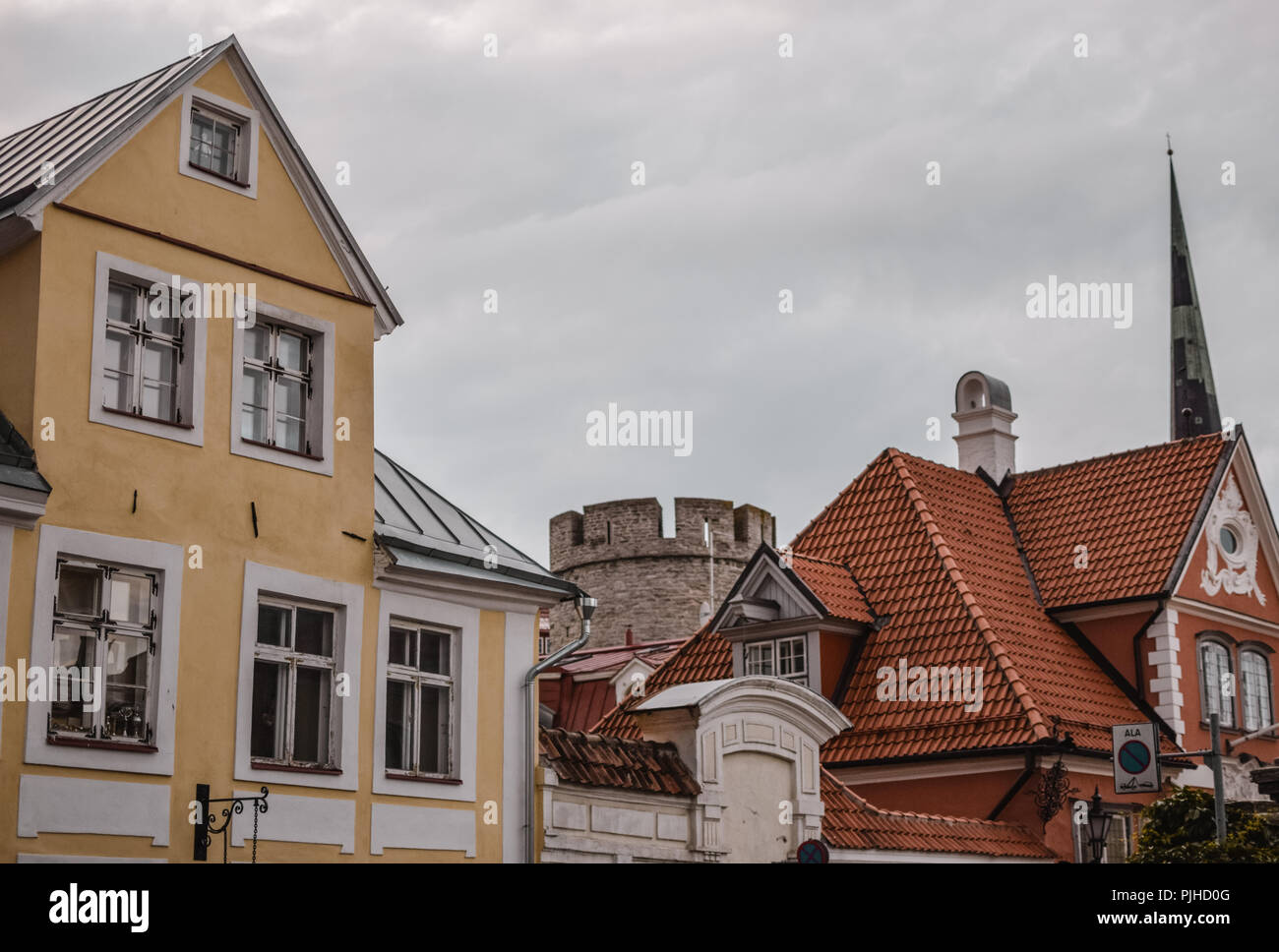 A view of the Old Town in Tallinn, Estonia. Its medieval architecture mixes  with the other parts of the city in a beautiful way Stock Photo - Alamy