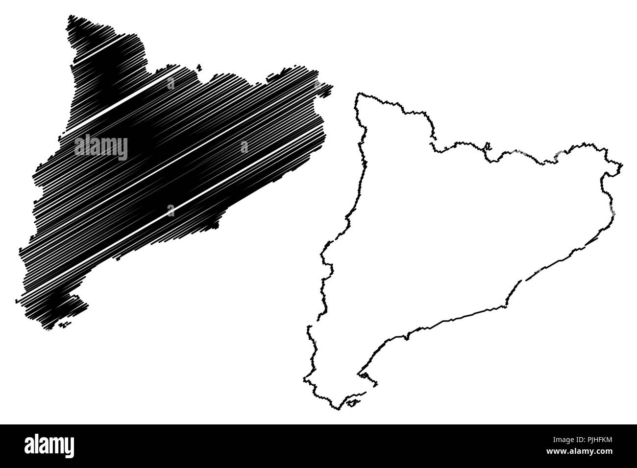 Map of catalonia Black and White Stock Photos & Images - Alamy
