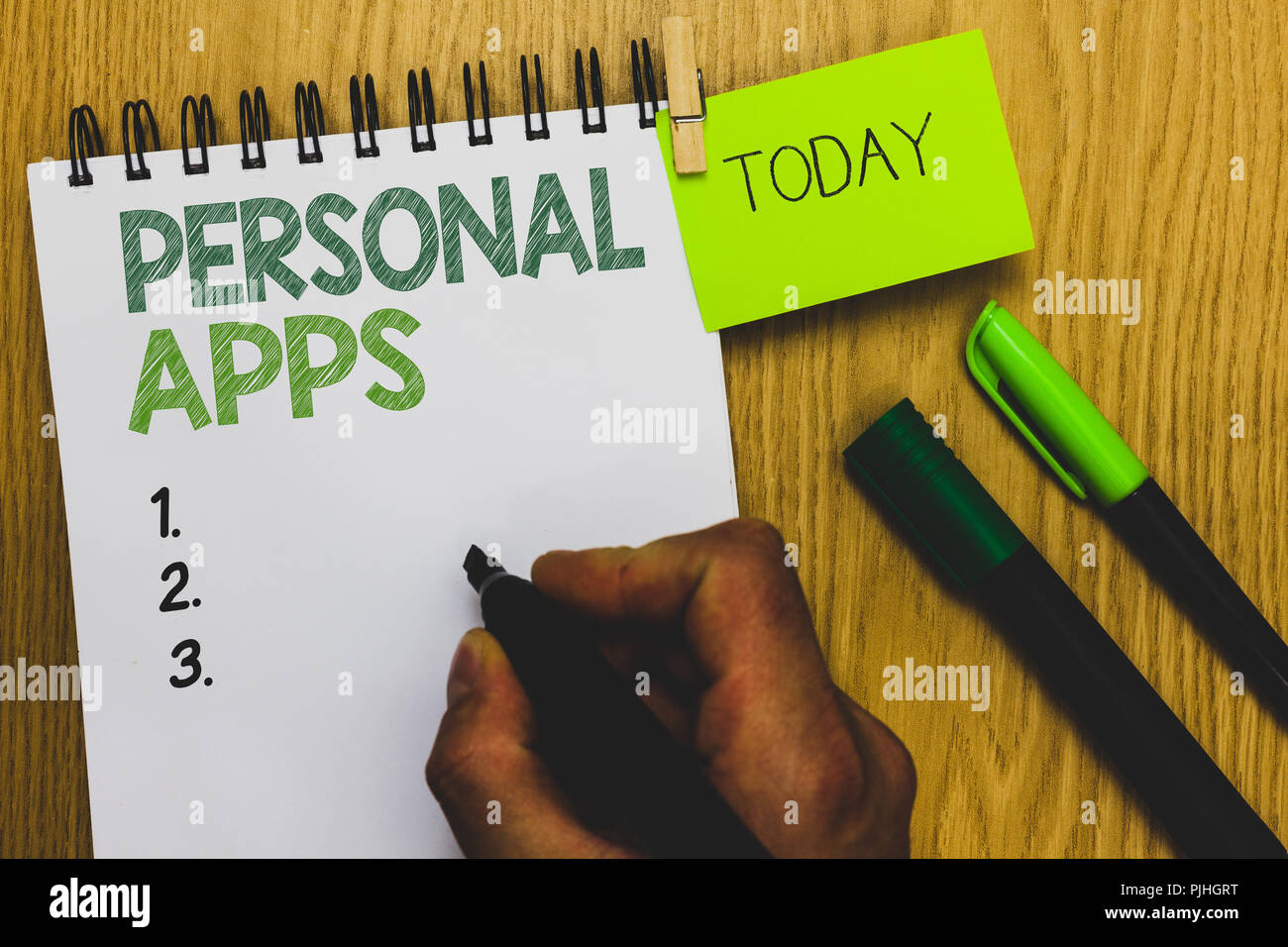 word writing text personal apps business concept for calendar organizer online