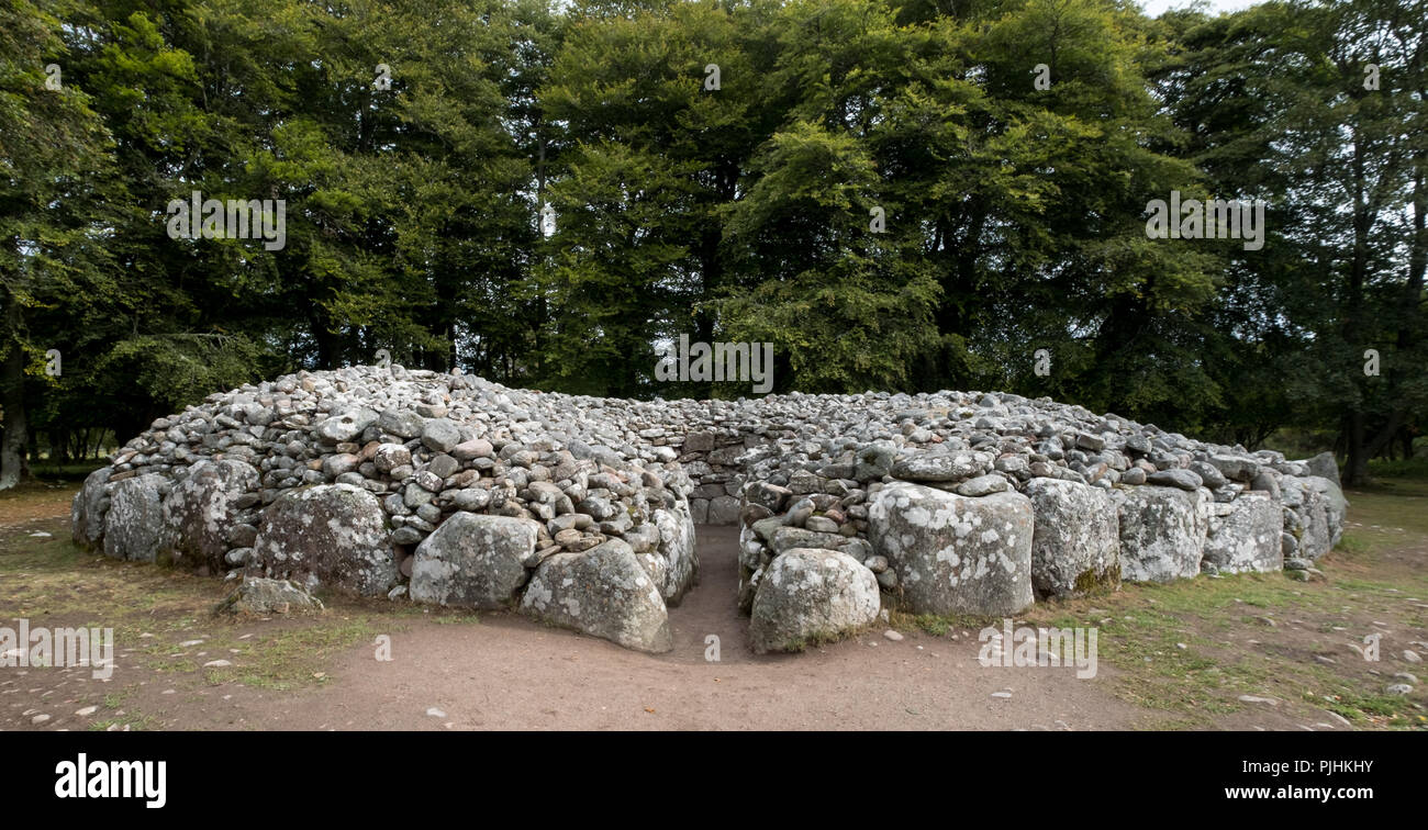 Inverness, Scotland, August 2018. Cava Cairns, well preserved bronze