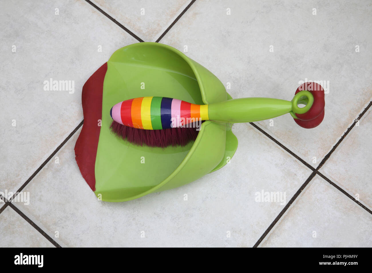 Colourful Dustpan and Brush Stock Photo Alamy