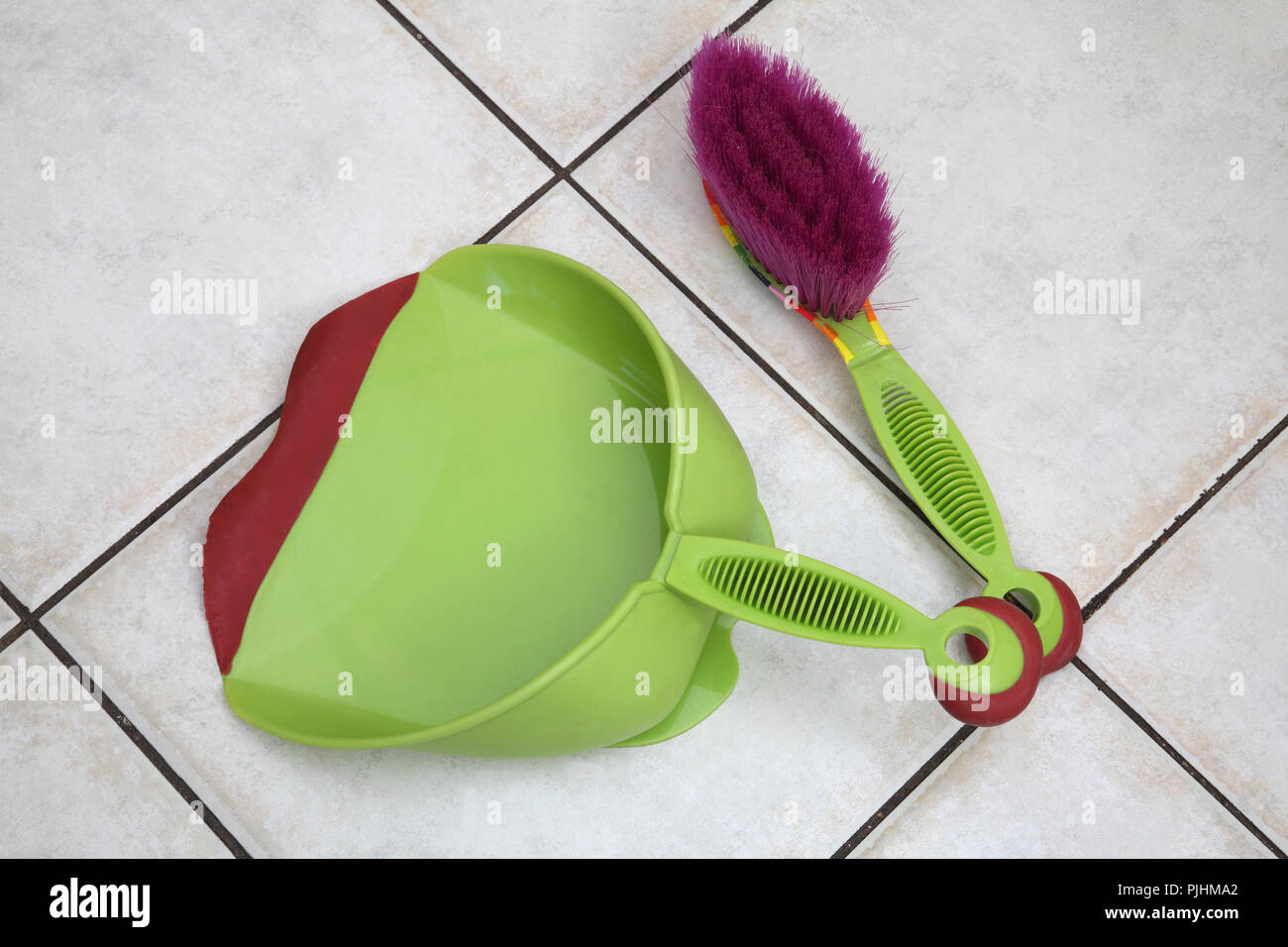 Colourful Dustpan and Brush Stock Photo Alamy
