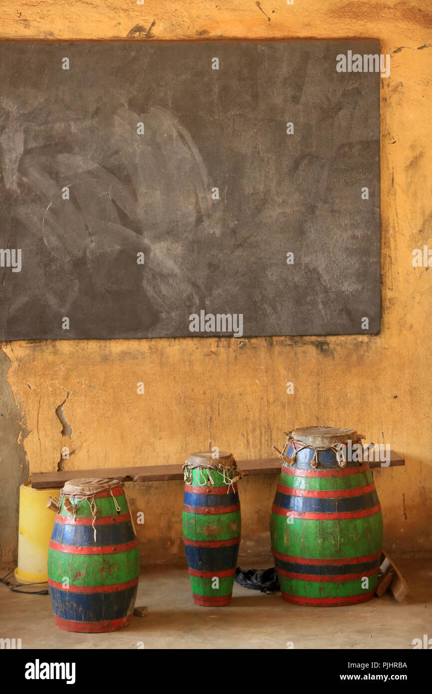 Musical instruments. Primary School Adjalle. Lome. Togo Stock Photo Alamy
