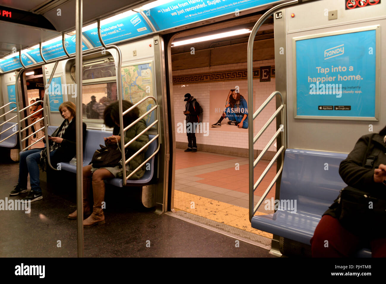 Subway car new york city hi-res stock photography and images - Alamy