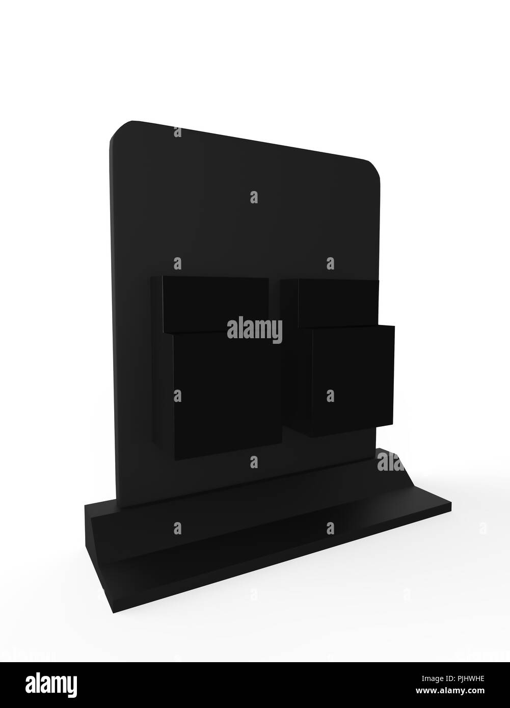 Flyer holder box  for customisation 3d illustration Stock Photo