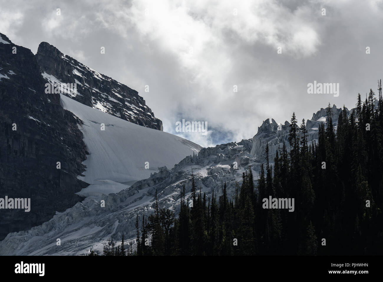 Dramatic Glacier in Canada Stock Photo